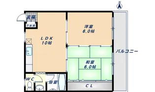 大阪府東大阪市友井4丁目【マンション】の間取り