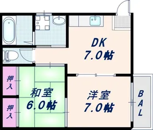 フェリスガーデン【A201号室】の間取り