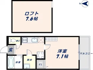 大阪府大阪市生野区中川6丁目【アパート】の間取り