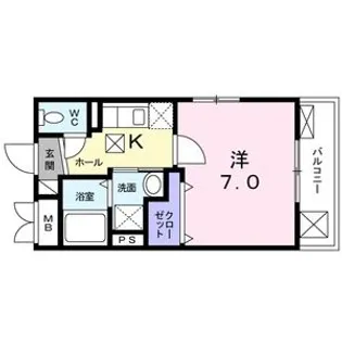 1Kの間取り画像