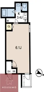 1Kの間取り画像