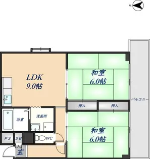 ファミール吉村【501号室】の間取り