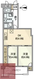 パルムハウス江坂【1304号室】の間取り