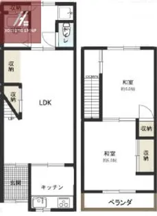 大阪府八尾市西弓削2丁目【一戸建】の間取り