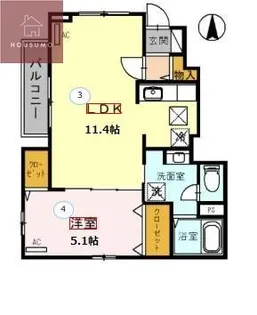 Defi小路【101号室】の間取り