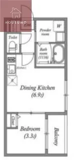 グランディオ鶴橋【1階】の間取り