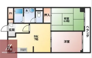 シティヒルズウオアサ【406号室】の間取り
