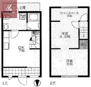 大阪府八尾市西山本町6丁目【テラスハウス】の間取り