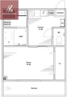 Siete桃谷【208号室】の間取り