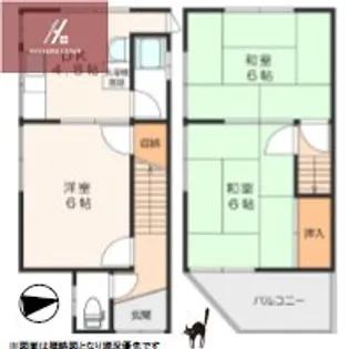 大阪府東大阪市中石切町5丁目【一戸建】の間取り