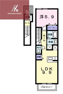 1Kの間取り画像