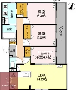 D-residence春日【1階】の間取り