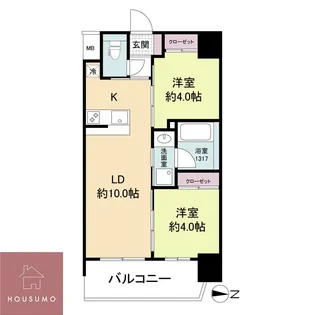 セレニテフラン新大阪 【8階】の間取り