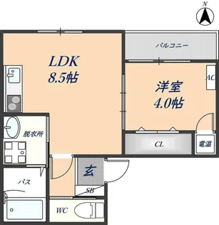 F mirai Dolly(エフミライドーリー)【303号室】の間取り