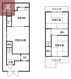 大阪府八尾市曙町3丁目【一戸建】の間取り