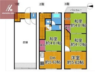 大阪府大阪市平野区長吉六反5丁目【一戸建】の間取り