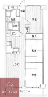 新大阪グランドハイツ【5階】の間取り