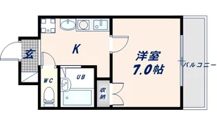 パークモダン高井田【702号室】の間取り