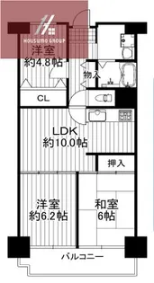 住道グランドコーポ【311号室】の間取り