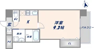 ラグゼ布施北Ⅰ【401号室】の間取り