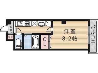 アミティ小阪【201号室】の間取り