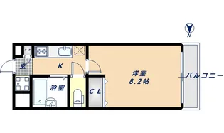 ビューティーセゾンK【502号室】の間取り