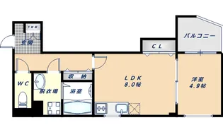 ビューティーセゾン華【3階】の間取り