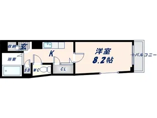 リバーライズNEXT布施【205号室】の間取り