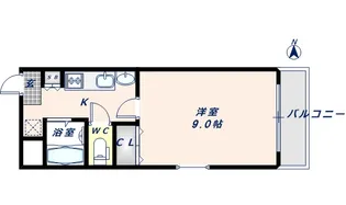 リバーライズ高井田【206号室】の間取り