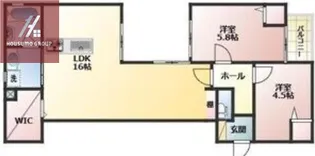 GLANZ平野【202号室】の間取り