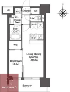 コンフォリア新大阪宮原Q【2階】の間取り