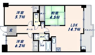 グランシエルドゥ【502号室】の間取り