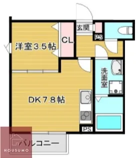 1LDKの間取り画像