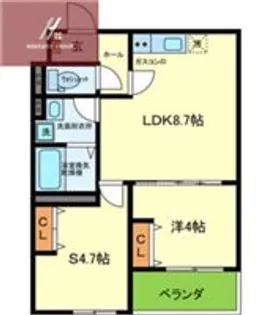 D porta mild【302号室】の間取り