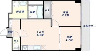 リアライズ今里南【4階】の間取り