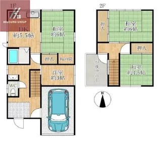 大阪府八尾市東山本町1丁目【一戸建】の間取り