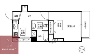 1DKの間取り画像
