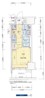 プレサンスOSAKA東中本エシデル【203号室】の間取り