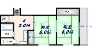 メゾン大和下小阪【601号室】の間取り