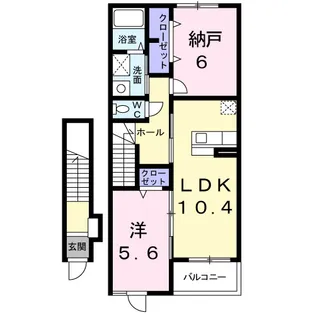カーサ・フェリチェⅡ【202号室】の間取り
