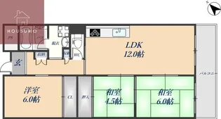 ローレルハイツ八尾【725号室】の間取り