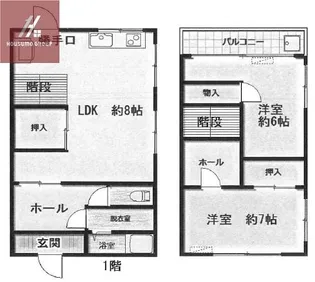 大阪府東大阪市荒川1丁目【一戸建】の間取り