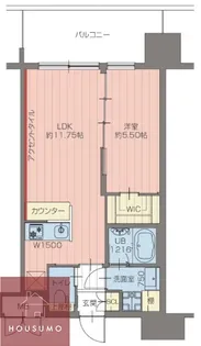 プレジオ三国EURO【13階】の間取り