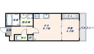 アイエア長瀬【3階】の間取り
