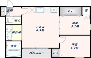 エースガーデンハイツⅠ【1階】の間取り