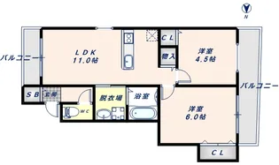 ピッコロヴィラジオクアトロ【102号室】の間取り