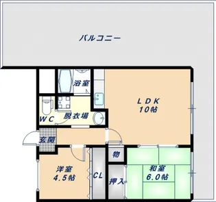 ギャレ近大前【4階】の間取り