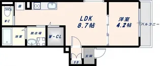 グランディル弥刀【3階】の間取り
