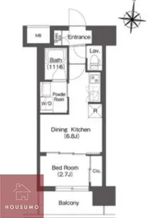 コンフォリア・リヴ新大阪西宮原ソルテラス【311号室】の間取り