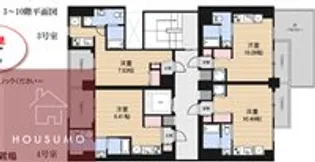 FEEL三国【3階】の間取り